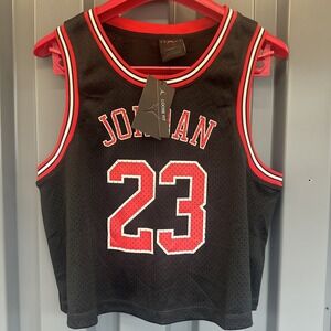 Nike Air Michael Jordan Essential Jersey Womens Medium Red Black  NWT
